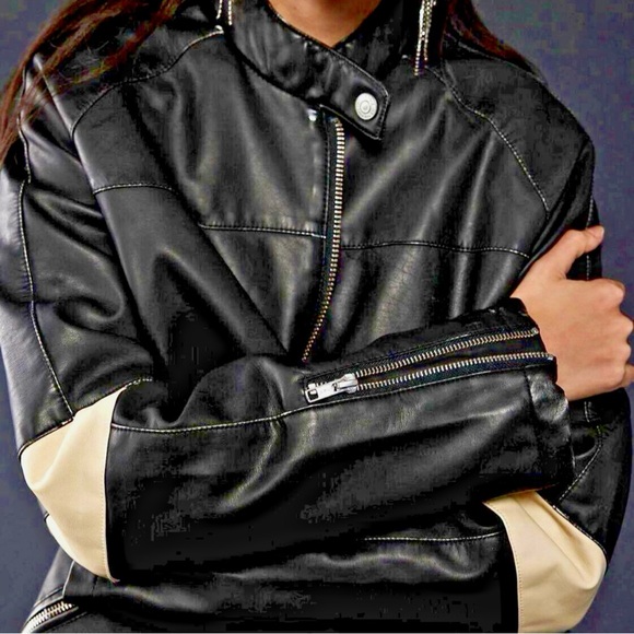 NWOT Free People Ryder Sport Vegan Moto Jacket - Picture 6 of 7